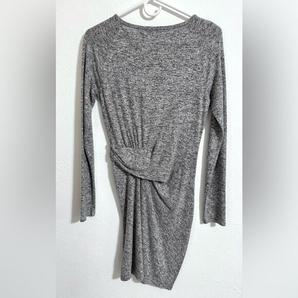 Athleta knot front heather gray knit mini dress, size XXS - Picture 4 of 8